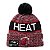 Gorro New Era Knit Miami Heat Masculino Vermelho e Preto - Imagem 1