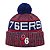 Gorro New Era Knit Philadelphia 76ers Azul e Vermelho - Imagem 1