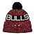 Gorro New Era Knit Chicago Bulls Preto e Vermelho - Imagem 1
