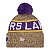 Gorro New Era Knit Los Angeles Lakers Roxo e Amarelo - Imagem 2
