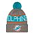 Gorro New Era Knit Tri Color Miami Dolphins Masculino Azul - Imagem 1