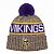 Gorro New Era Knit Tri Color Minnesota Vikings Roxo - Imagem 1
