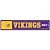 Placa Street Zone Decoração 48cm Minnesota Vikings - Imagem 1