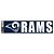 Adesivo Faixa Bumper Strip 30x7,5 Los Angeles Rams - Imagem 1