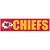 Adesivo Faixa Bumper Strip 30x7,5 Kansas City Chiefs - Imagem 1