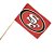 Bandeira C/ Bastão 45x30 NFL San Francisco 49ers - Imagem 1