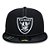 Boné Oakland Raiders 5950 Sideline Road NFL 100 New Era - Imagem 4