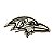 Auto Emblema Premium Metal Cromado Baltimore Ravens NFL - Imagem 1