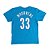 Camiseta M&N Charlotte Hornets NBA 33 Alonzo Mourning Azul - Imagem 2