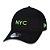 Boné New Era 920 Simple Fluor NYC Aba Curva Preto - Imagem 1