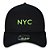 Boné New Era 920 Simple Fluor NYC Aba Curva Preto - Imagem 3