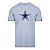 Camiseta New Era Dallas Cowboys Logo Time NFL Cinza - Imagem 1