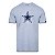 Camiseta New Era Dallas Cowboys Logo Time NFL Cinza - Imagem 1