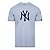 Camiseta New Era New York Yankees Basica Tri Cinza Mescla - Imagem 1