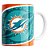 Caneca NFL Miami Dolphins de Porcelana 325ml - Imagem 1