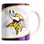 Caneca NFL Minnesota Vikings de Porcelana 325ml - Imagem 1