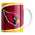 Caneca NFL Arizona Cardinals de Porcelana 325ml - Imagem 1