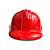 Miniatura de capacete de obra vermelho - Imagem 3