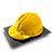 Miniatura de capacete de obra amarelo - Imagem 1