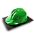 Miniatura de capacete de obra verde - Imagem 1