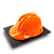 Miniatura de capacete de obra laranja - Imagem 1