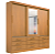 Guarda Roupa 3 Portas 881 Cinamomo - Imagem 1