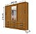 Guarda Roupa 3 Portas 881 Cinamomo - Imagem 2