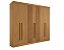 Guarda Roupa 6 Portas Dedoro  Da Vinci Plus Cinamomo Rapido - Imagem 2