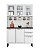 Armario Kit Cozinha Itatiaia Aço 120 Pratika Vidro Branco - Imagem 1