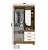 Guarda Roupa 2 Portas B64 03 Gavetas Nature Off White - Imagem 3