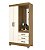 Guarda Roupa 2 Portas B64 03 Gavetas Nature Off White - Imagem 1