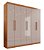 Guarda Roupa 6 Portas Valverde Ubatuba PLUS Cinamomo Off MDF - Imagem 1