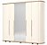 Roupa Roupa 6 Portas Henn Premium Off White Nature - Imagem 1