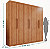 Guarda Roupa 6 Portas Valverde Ubatuba PLUS Cinamomo - Imagem 3