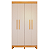 Guarda Roupa 4 Portas Valdemoveis Quero Quero Cinamomo/Off MDF - Imagem 1