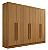 Guarda Roupa 6 Portas 878 Castanho 2.78m - Imagem 1