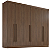 Guarda Roupa 6 Portas 877 Castanho 2.75m - Imagem 1