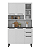 Armario Kit Cozinha Itatiaia Aço 105 Florença Vidro Branco - Imagem 1