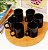 Conjunto com 6 Canecas de Porcelana Reta Preta de 90ml - Imagem 3