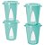 Copo Tupperware com tampa 330ml Verde Mint 4 peças - Imagem 1