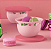 Tupperware Kit Mini Tigela Murano Rosa 200ml 2 peças - Imagem 1