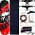 Skate Completo Maple Black Sheep Red Black 8.0 + Truck This Way - Imagem 1