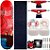 Skate Completo Maple Milk Skate 8.0 Concept Red + Truck Intruder - Imagem 1