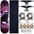 Skate Completo Shape Black Miss 8.0 Feminino Black Cat Truck Stick Skate - Imagem 1