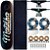 Skate Completo Shape Matilha Skate Fiber Glass 8.0 Super Premium Black Brand - Imagem 1