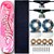 Skate Completo Shape Matilha Skate Fiber Glass 8.0 Super Premium Pink Brand - Imagem 1