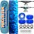 Skate Completo Shape Matilha Skate Fiber Glass 8.0 Blue Lixa Flame Blue - Imagem 1