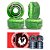 Rodas Importadas 52mm Mentex Skate 102A Verde + Rolamento Black Sheep Silver - Imagem 1