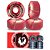 Rodas Importadas 52mm Mentex Skate 102A Red + Rolamento Black Sheep Silver - Imagem 1
