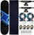 Skate Completo Shape Hideout Classic 8.0 Logo Big Blue Black - Imagem 1